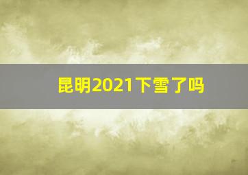 昆明2021下雪了吗