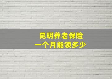 昆明养老保险一个月能领多少