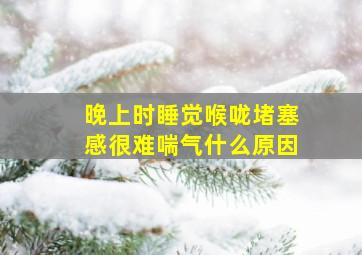 晚上时睡觉喉咙堵塞感很难喘气什么原因