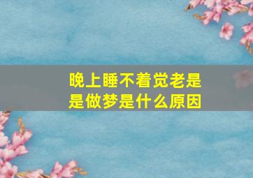 晚上睡不着觉老是是做梦是什么原因