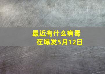 最近有什么病毒在爆发5月12日