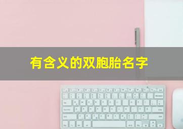 有含义的双胞胎名字