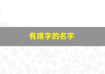 有翊字的名字