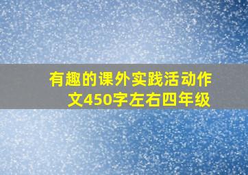 有趣的课外实践活动作文450字左右四年级