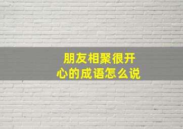 朋友相聚很开心的成语怎么说