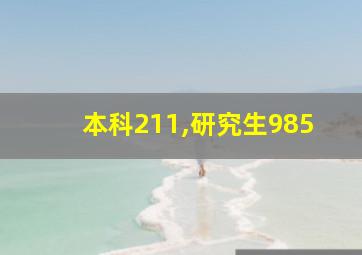 本科211,研究生985