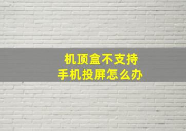 机顶盒不支持手机投屏怎么办