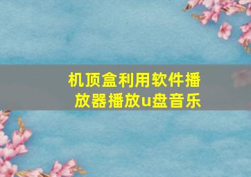 机顶盒利用软件播放器播放u盘音乐