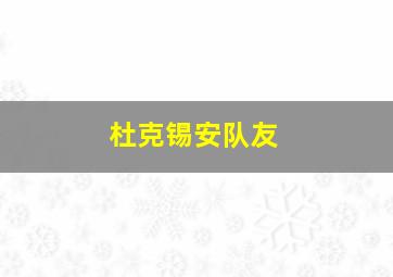 杜克锡安队友