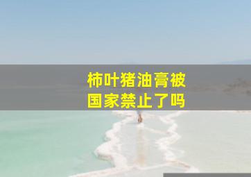 柿叶猪油膏被国家禁止了吗