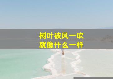 树叶被风一吹就像什么一样