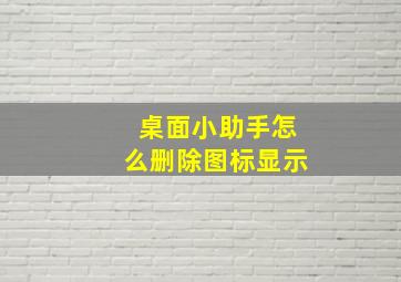 桌面小助手怎么删除图标显示