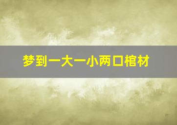 梦到一大一小两口棺材