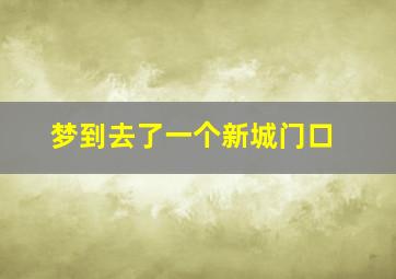 梦到去了一个新城门口