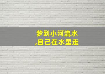 梦到小河流水,自己在水里走