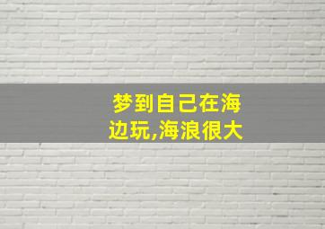 梦到自己在海边玩,海浪很大