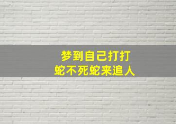 梦到自己打打蛇不死蛇来追人