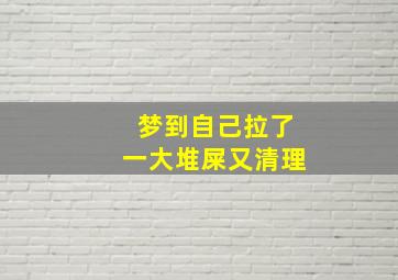 梦到自己拉了一大堆屎又清理