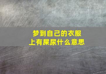 梦到自己的衣服上有屎尿什么意思