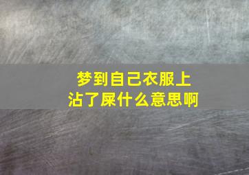 梦到自己衣服上沾了屎什么意思啊