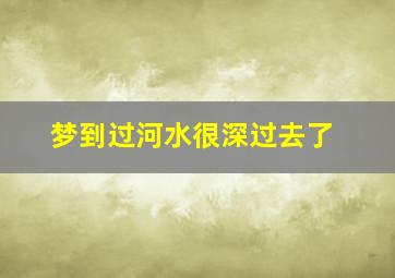 梦到过河水很深过去了