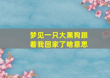 梦见一只大黑狗跟着我回家了啥意思