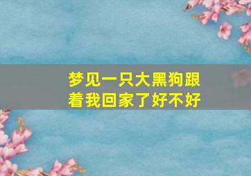 梦见一只大黑狗跟着我回家了好不好