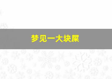 梦见一大块屎