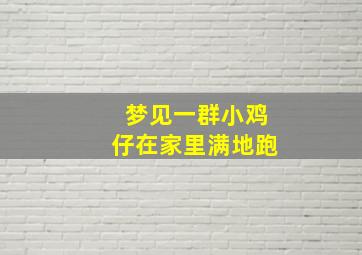 梦见一群小鸡仔在家里满地跑