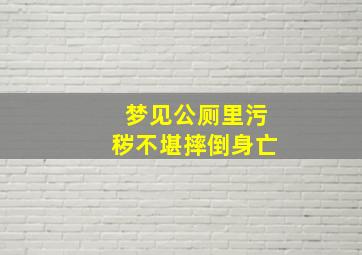 梦见公厕里污秽不堪摔倒身亡