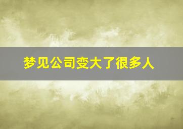 梦见公司变大了很多人