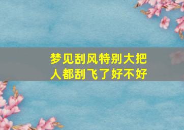 梦见刮风特别大把人都刮飞了好不好