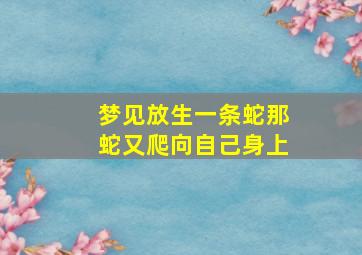 梦见放生一条蛇那蛇又爬向自己身上