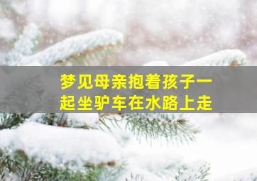 梦见母亲抱着孩子一起坐驴车在水路上走