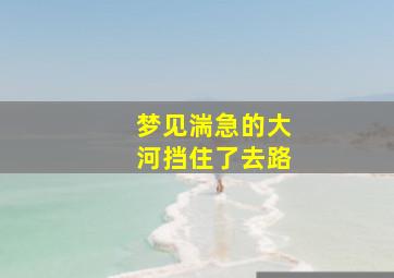 梦见湍急的大河挡住了去路