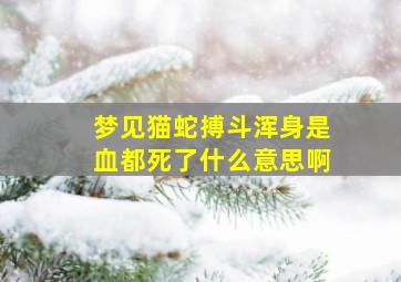 梦见猫蛇搏斗浑身是血都死了什么意思啊