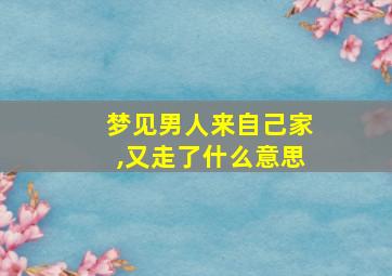 梦见男人来自己家,又走了什么意思