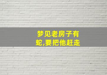 梦见老房子有蛇,要把他赶走