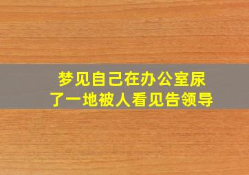 梦见自己在办公室尿了一地被人看见告领导