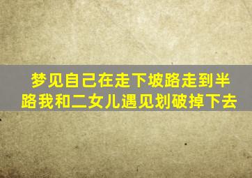 梦见自己在走下坡路走到半路我和二女儿遇见划破掉下去