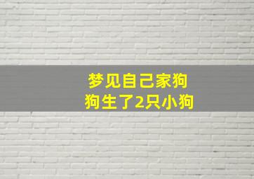 梦见自己家狗狗生了2只小狗