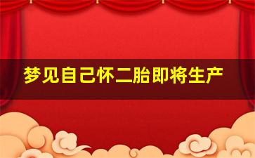 梦见自己怀二胎即将生产