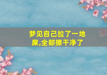 梦见自己拉了一地屎,全部擦干净了