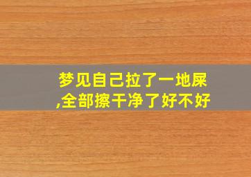 梦见自己拉了一地屎,全部擦干净了好不好