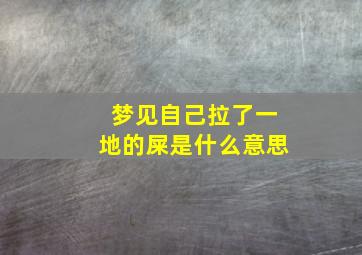 梦见自己拉了一地的屎是什么意思