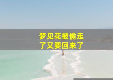 梦见花被偷走了又要回来了