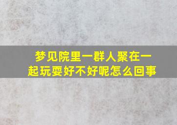 梦见院里一群人聚在一起玩耍好不好呢怎么回事