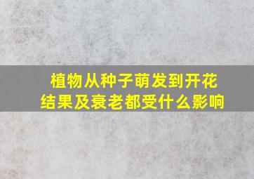 植物从种子萌发到开花结果及衰老都受什么影响