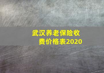 武汉养老保险收费价格表2020