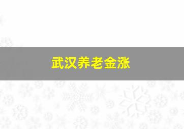 武汉养老金涨